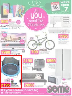 Game : All You Want This Christmas (13 Dec - 24 Dec 2015), page 1