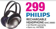 Philips Rechargable Headphone SHC2000