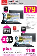 2x Sinotec 10" 3G Tablet Bundle-On MyMeg 250 TopUp