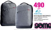 Kingsons 15.6" Black Backpack-Each