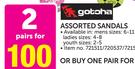 Gotcha Assorted Sandals-2 Pairs