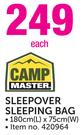 CampMaster Sleepover Sleeping Bag-Each