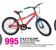 Totem 16" or 20" Boys Pro Mountain Bike