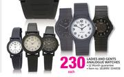 Casio Ladies And Gents Analogue Watches-Each