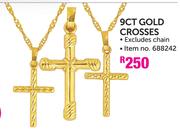 9ct Gold Crosses Excludes Chain