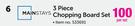 Mainstays 3 Piece Chopping Board Set-Per Set