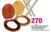 House Of York 18" Mahogany/Oregon Like Pine/Wood Oak Style Toilet Seat-Each