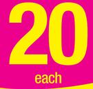 20 Pack Paper Straws-Each