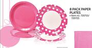8 Pack Paper Plates-Each