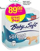 Baby Soft 2 Ply Toilet Tissue-18's