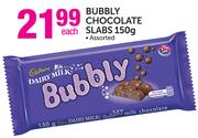 Bubbly Chocolate Slabs Assorted-150g Each