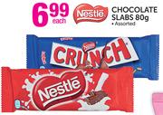 Nestle Chocolate Slabs Assorted-80g Each
