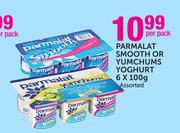 Parmalat Smooth Or Yumchums Yoghurt Assorted-6x100g Per Pack