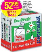 Parmalat Everfresh Full Cream, Low Fat Or Fat Free Milk-6x1Ltr Per Pack