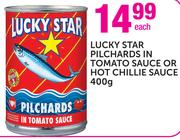 Lucky Star Pilchards In Tomato Sauce Or Hot Chillie Sauce-400g Each