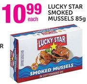 Lucky Star Smoked Mussels-85g Each