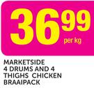 Marketside 4 Drums And 4 Thighs Chicken Braaipack-Per Kg