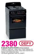 Defy 4 Solid Plate Stove STOVE DSS514