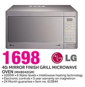 LG 40L Mirror Finish Grill Microwave Oven MH8042GM
