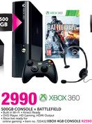 Xbox 360 500GB Console+ Battlefield