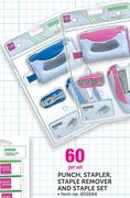 Punch, Stapler, Staple Remover And Staple Set-Per Set
