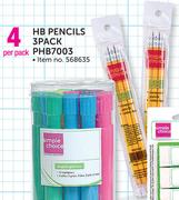 HB Pencils 3 Pack PHB7003-Per Pack