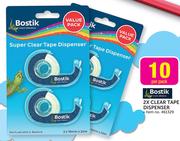 Bostik 2x Clear Tape Dispenser-Per Pack