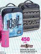 Bad Boy Denim Or Gold Deluxe Backpack-Each