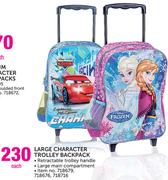 Large Character Trolley Backpack-Each