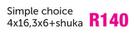Simple Choice Multiplug 4x16, 3x6+ Shuka