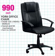 York Office Chair 106-116x645x645Cm-Each