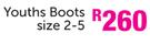 Olympic Youths Vision Soccer Boot Sizes 2-5
