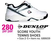 Dunlop Score Youth Tennis Shoes Size 2-5-Per Pair