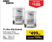 Fired Earth 5L Non Drip Enamel (539324)-Each