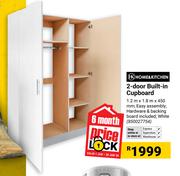 Home & Kitchen 2 Door Built In Cupboard White 1.2m x 1.8m x 450mm (850027754)
