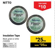 Nitto Insulation Tape Black,Green Or White (169393)-Each