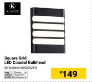 K.Light Sqaure Grid LED Coastal Bulkhead 850009254