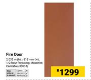 Fire Door 2.032m(h) X 813mm(w) 30051