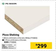 PG Bison Picco Shelving (White) 1.83m X 610mm X 216mm 772803