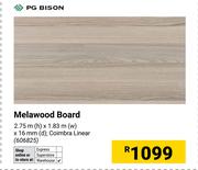 PG Bison Melawood Board Coimbra Linear 2.75m(h) X 1383m(w) X 16mm (d) 606825