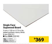 Single Face Supawood Board (White & Raw) 558191