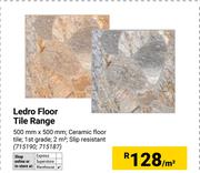 Ledro Floor Tile Range 500mm x 500mm (715190, 715187)-Per Sqm