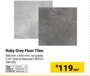 Ruby Grey Floor Tiles 500mm x 500mm (784141, 784139)-Per Sqm