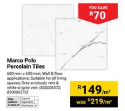 Marco Polo Porcelain Tiles 600mm x 600mm (850006572, 850006573)-Per Sqm