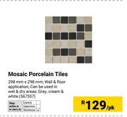 Mosaic Porcelain Tiles 298mm x 298mm (567557)-Per Sqm