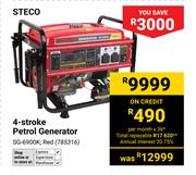 Steco 4-Stoke Petrol Generator SG-6900K (Red) 785316