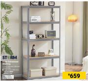 Storm 4-Tier Galvanised Shelving 1.5m x 700mm x 300mm 850021785