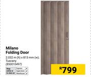 Milano Folding Door 2.032m(H) x 813mm (W) 850010497