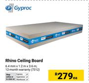 Gyproc Rhino Ceiling Board 6.4mm x 1.2m x 3.6m 7312-Each