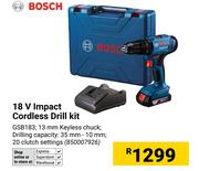 Bosch 18V Impact Cordless Drill Kit (850007926)